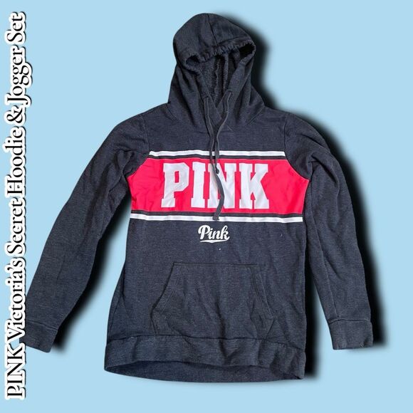 Pre-Owned PINK Victoria’s Secret Hoodie & Jogger Set – XS / M - Picture 6 of 10